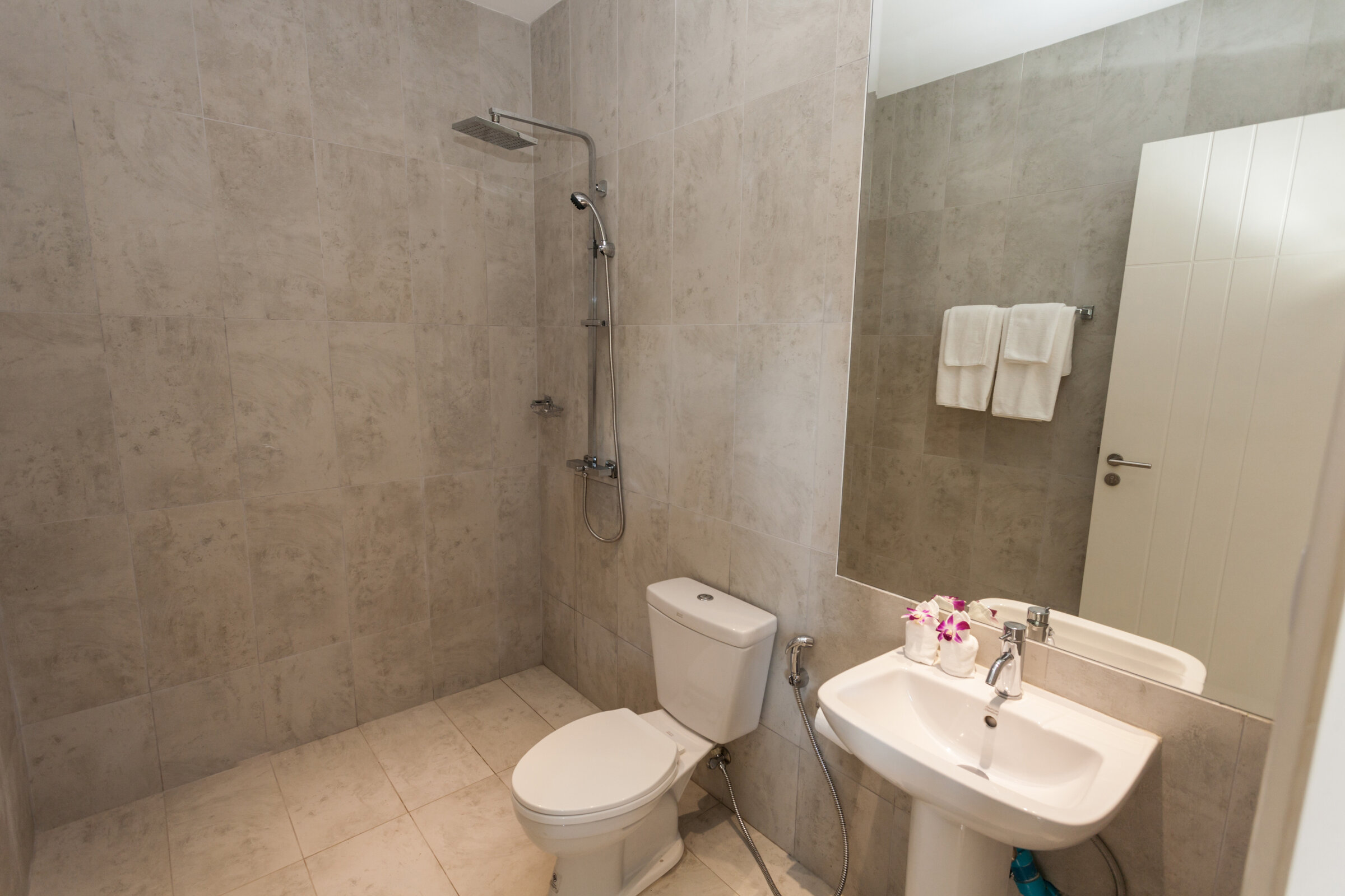 Villa Daizo pool area with panoramic daytime ocean views